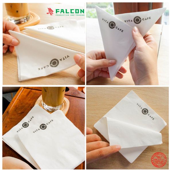 Falcon - nhận in ấn logo thương hiệu trên khăn giấy 